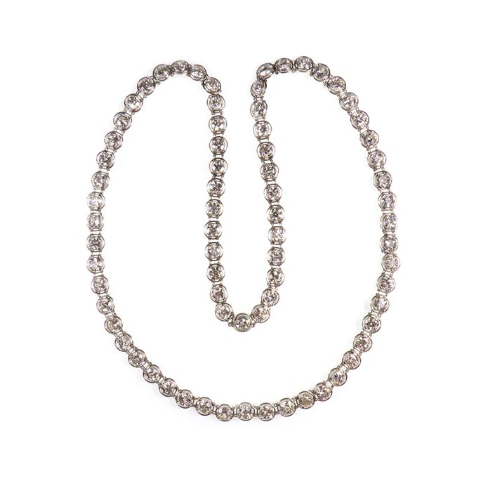 Diamond long chain necklace | MasterArt